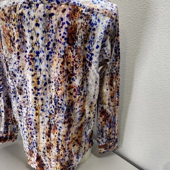 Au Noir Men’s Tongas Abstract Print Long Sleeve Button-Up Shirt Multicolo - Picture 7 of 16